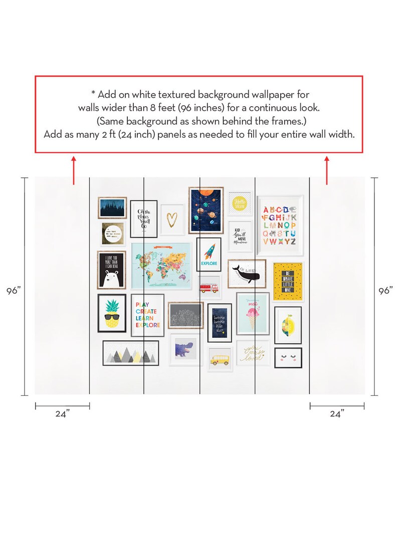 Kids Frames Extra Large Wall Art Peel and Stick Wall Poster Etsy