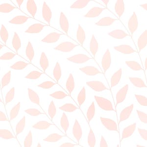 Enchanted Flowing Leaves, Pink,    Wallpaper