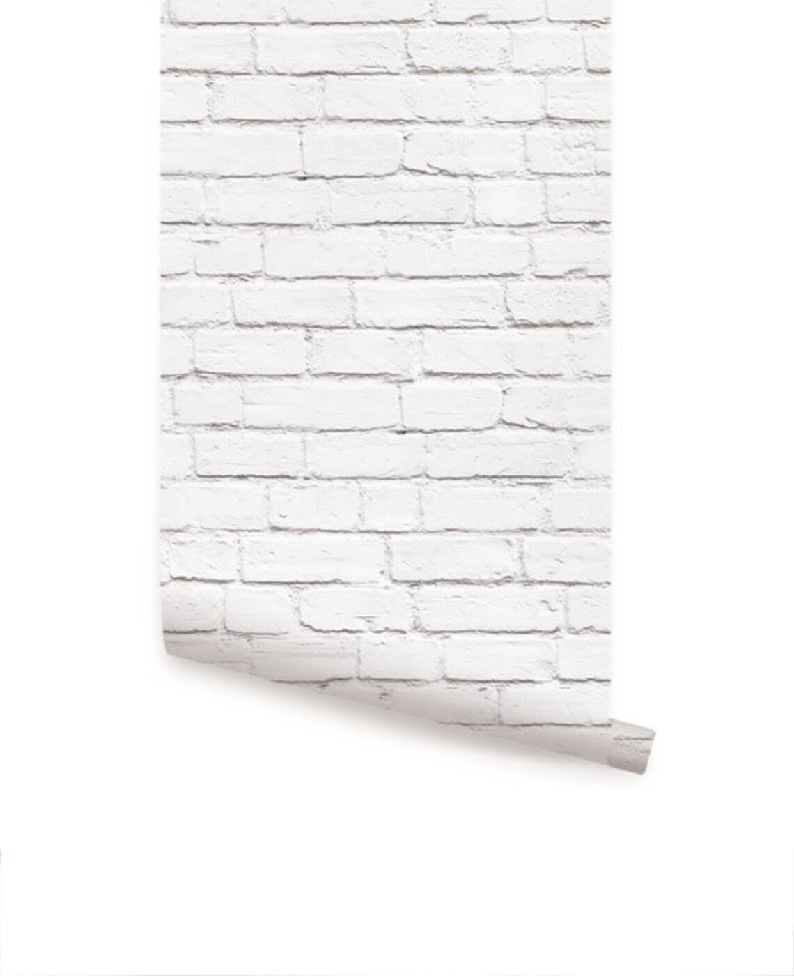 Removable Wallpaper White Brick Modern Clean Look Self Etsy