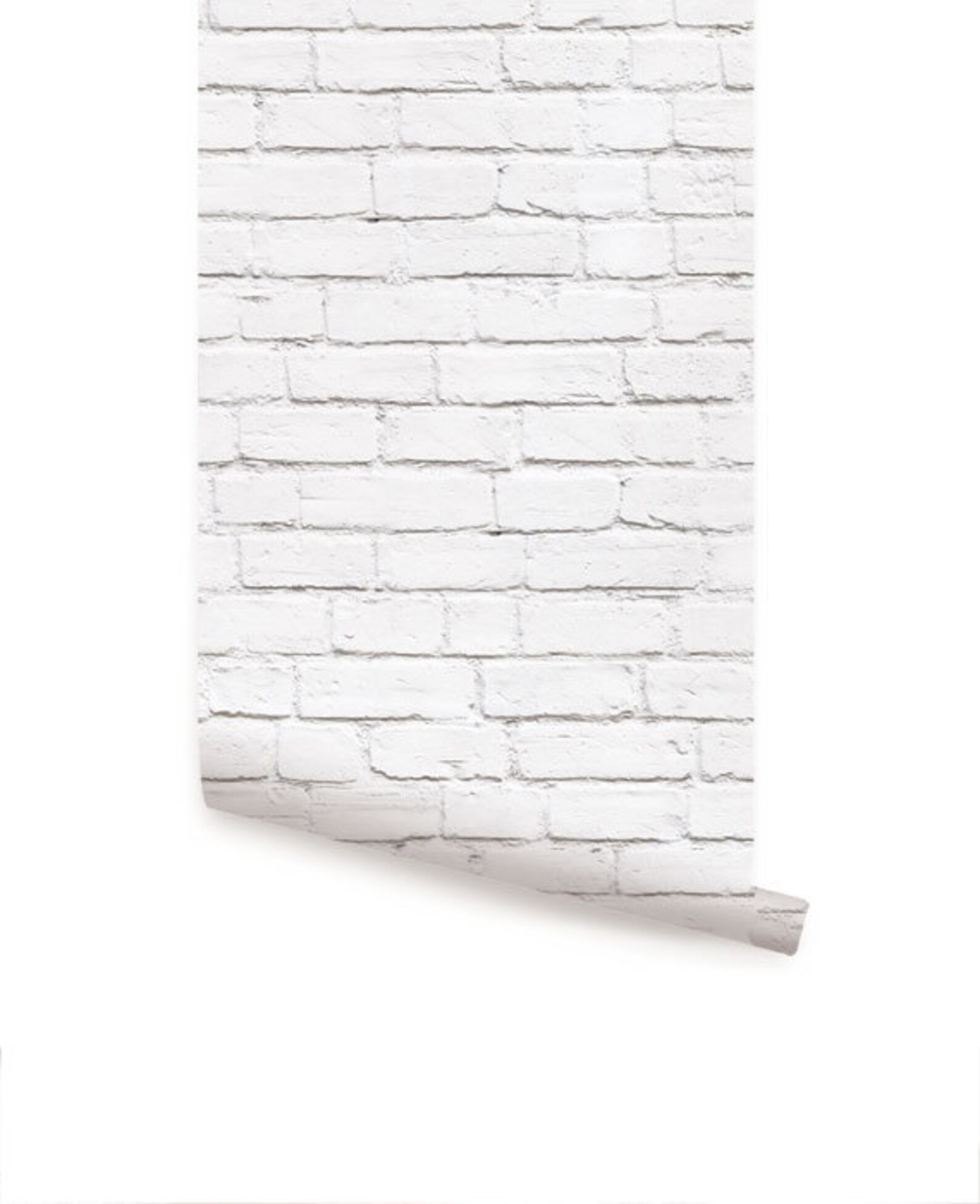 Removable Wallpaper White Brick Modern Clean Look Wallpaper Etsy