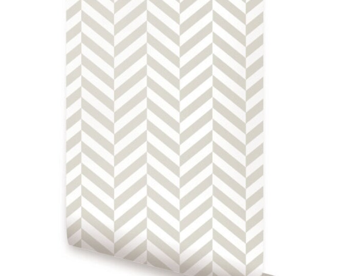 Herringbone Wallpaper | Peel and Stick Or Non-Pasted Herringbone Wallpaper | Peel and Stick Or Non-Pasted