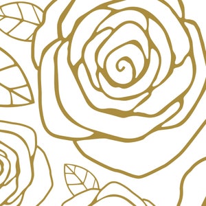 Gold Roses Peel & Stick Wallpaper Repositionable image 5