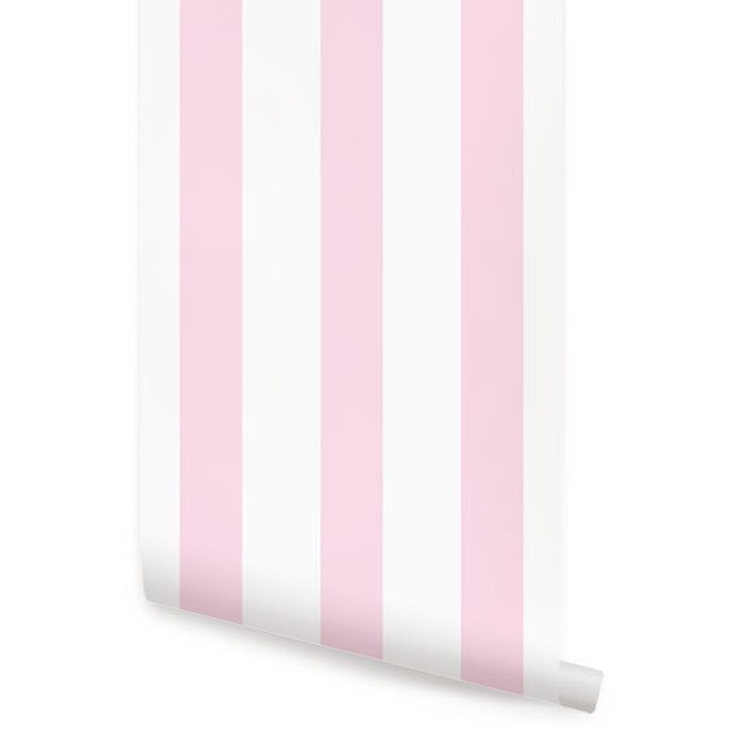 Vertical Pink Peel & Stick Fabric Wallpaper Repositionable - Etsy