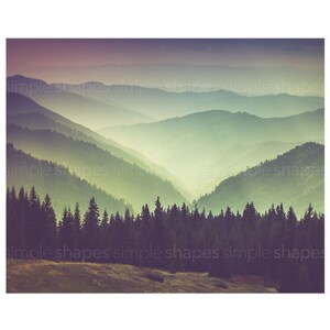 Mountain View Photograph, Peel and Stick Oversize Wall Poster, Large Wall Art, Nature Scene Poster, Wall Sticker, Wall Mural image 3