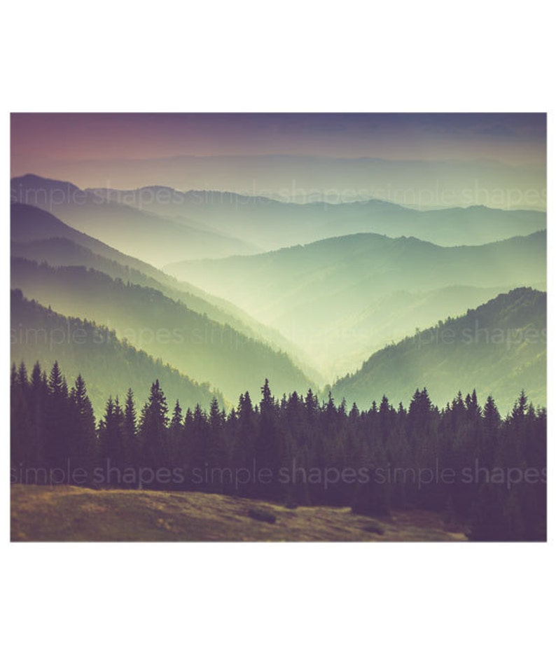 Mountain View Photograph, Peel and Stick Oversize Wall Poster, Large Wall Art, Nature Scene Poster, Wall Sticker, Wall Mural image 3