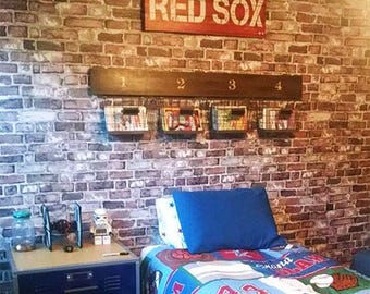 Vintage Brick Wall Covering | Vintage Red | Peel and Stick or Unpasted Wallpaper Mural | Non-toxic