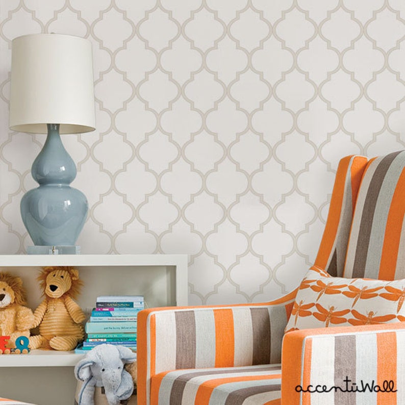 Moroccan Beige Peel & Stick Fabric Wallpaper Repositionable Etsy