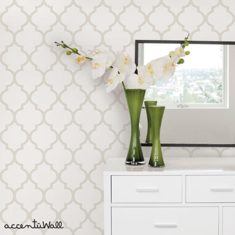 Moroccan Beige Peel & Stick Fabric Wallpaper Repositionable Etsy