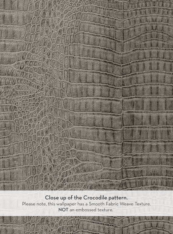 Crocodile Wallpaper, Grey, Repositionable Wallpaper - Etsy
