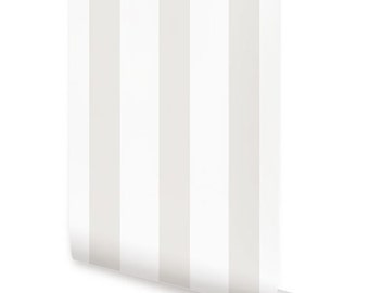 Vertical Beige Peel & Stick Fabric Wallpaper Repositionable