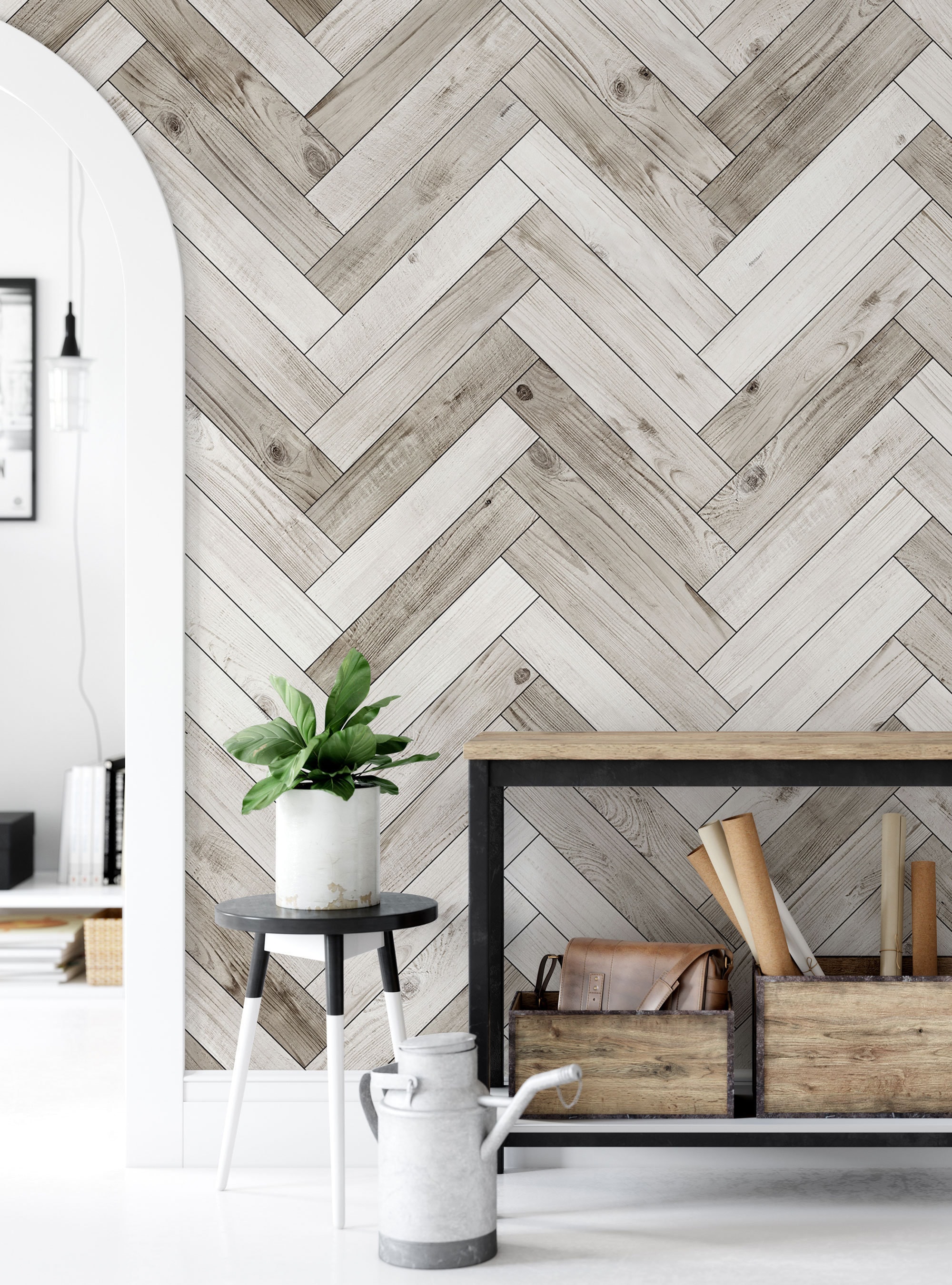 Herringbone Whitewashed Barn Wood Planks Mural Wallpaper - Etsy Herringbone Whitewashed Barn Wood Planks Mural Wallpaper - Etsy