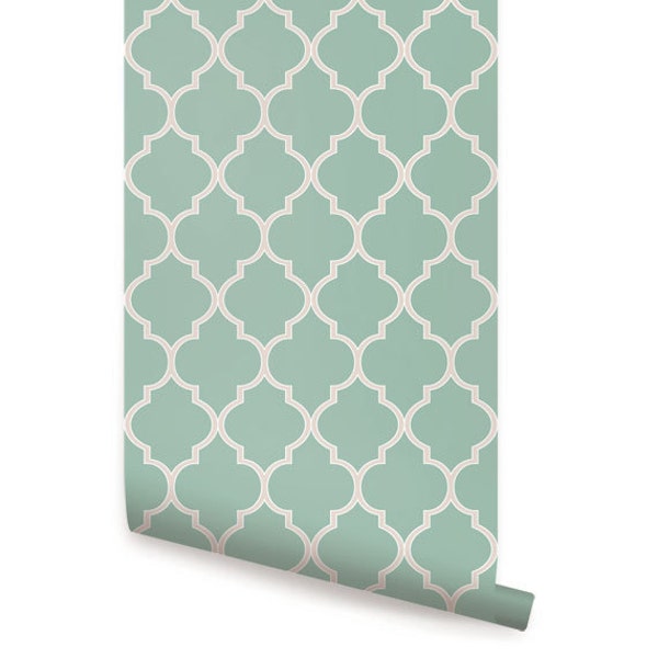 Moroccan Mint Peel & Stick  Wallpaper Repositionable