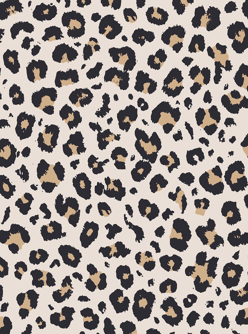 Animal Print Leopard Wallpaper Light Natural Self Adhesive Etsy