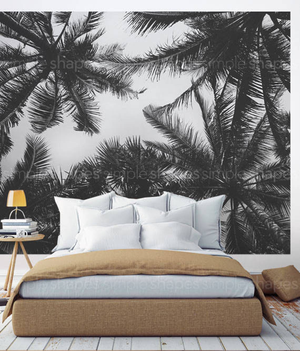 Palm Tree Photograph Peel and Stick Oversize Wall Poster Etsy