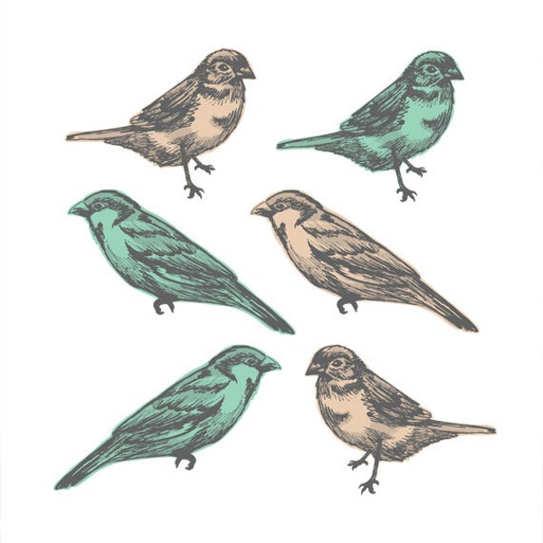 Birds Peel & Stick  Repositionable stickers