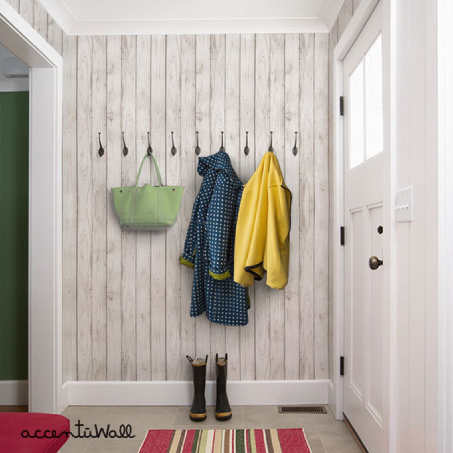 White Wood Self Adhesive Fabric Wallpaper Repositionable Etsy