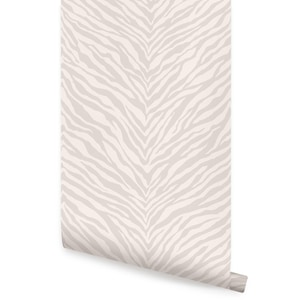 Zebra Print Wallpaper, Grey, Wallpaper