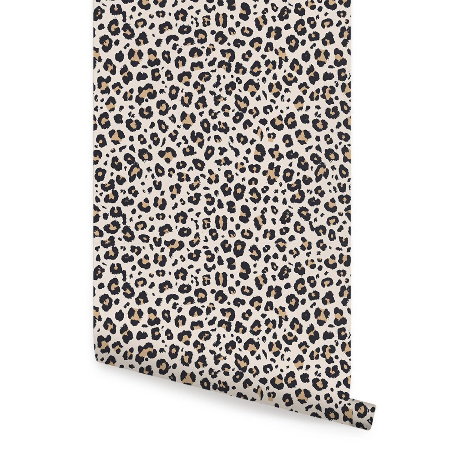 Animal Print Leopard Wallpaper Light Natural Self Adhesive Etsy