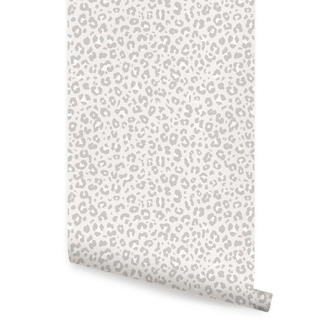 Animal Print Leopard Wallpaper - Peel and Stick, Small Sample 8 x 11 Inches / Gold / Fabric Peel and Stick