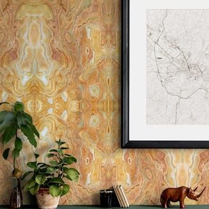Geo Rock Wallpaper, Yellow,    Wallpaper