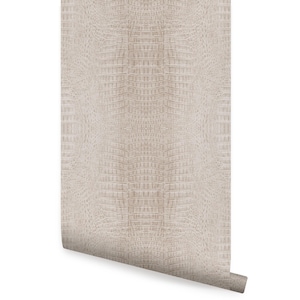 Crocodile Wallpaper, Beige,    Wallpaper