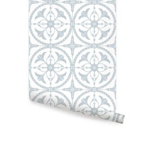 Carta da parati rotonda marocchina blu