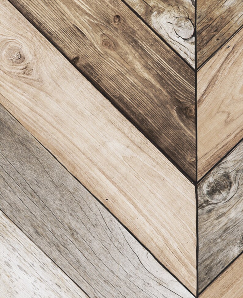 Chevron Wood Herringbone Wallpaper Original Self Adhesive Etsy