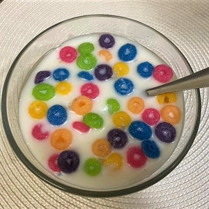 Froot Loops Cereal Candle - Looks and Smells Real!!