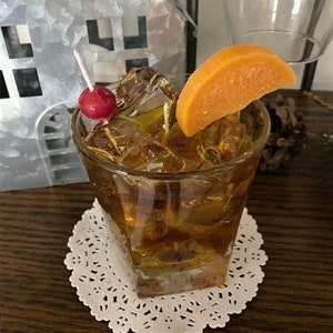 Bourbon Old Fashion Drink Candle made with Gel Wax