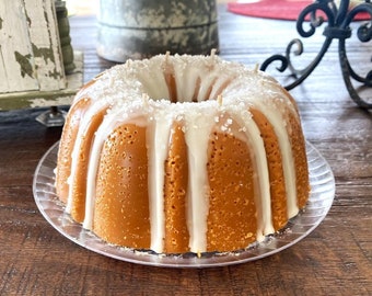 Salted Caramel Bundt Cake Candle - 6" | Candle Gift | Bakery Candle