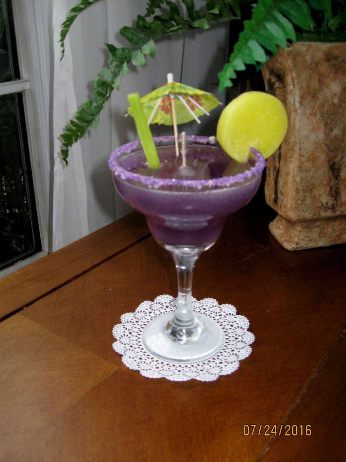 Purple Margarita Drink Gel Candle Etsy