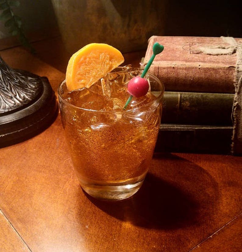 Bourbon Old Fashion Drink Candle made with Gel Wax Etsy
