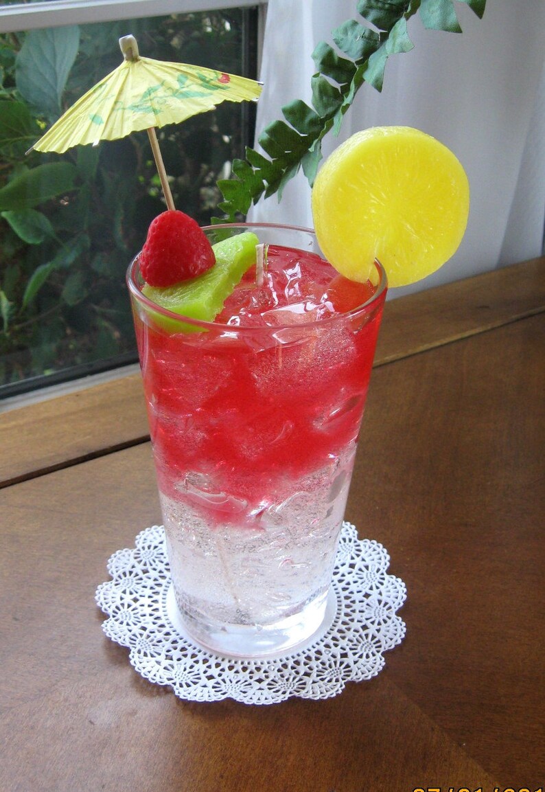 Strawberry Vodka Lemonade Drink Candle made with Gel Wax Etsy