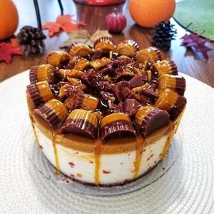 Chocolate Peanut Butter Cup Cheesecake Candle! 6&quot;