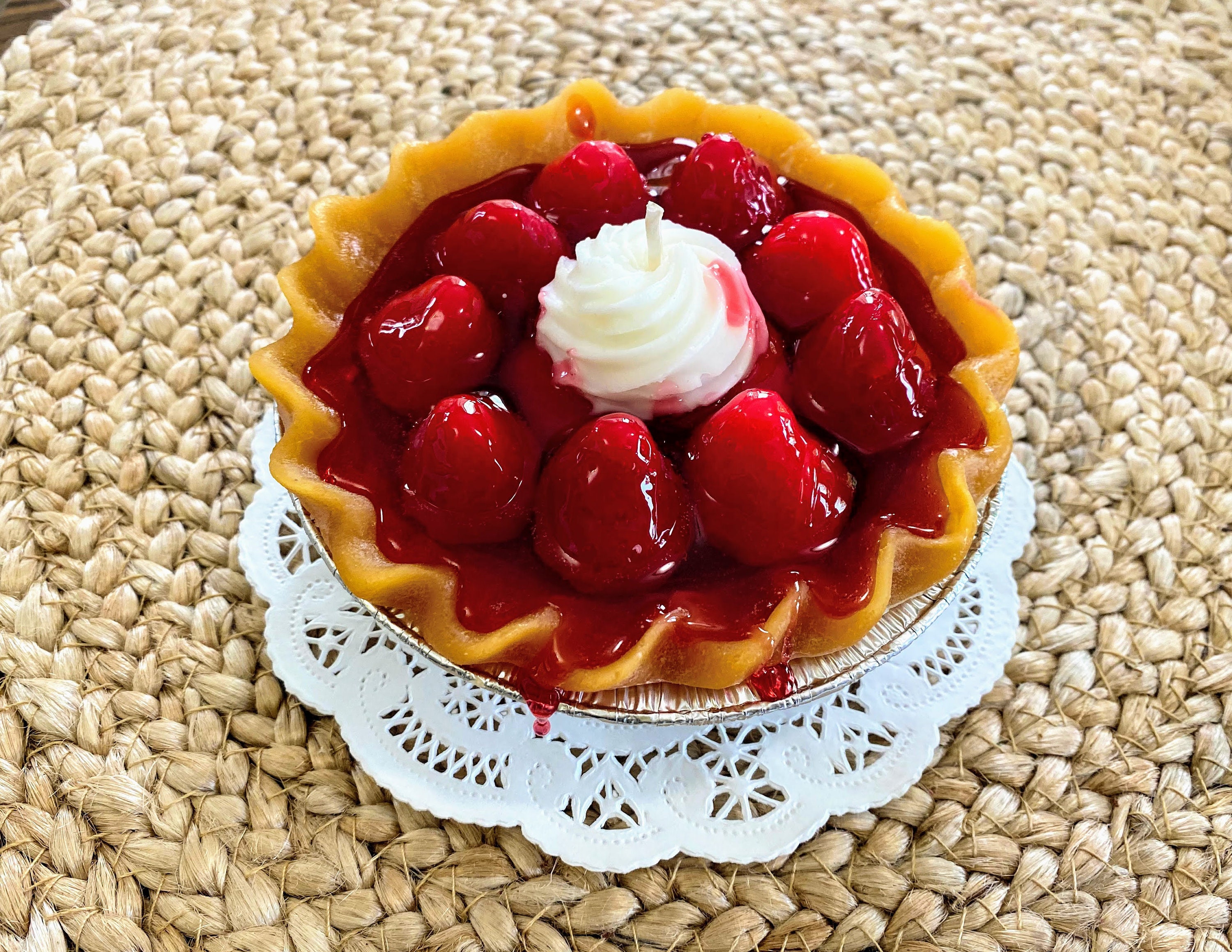 Handmade Freshly Baked Fruit Pie Candles - 5"