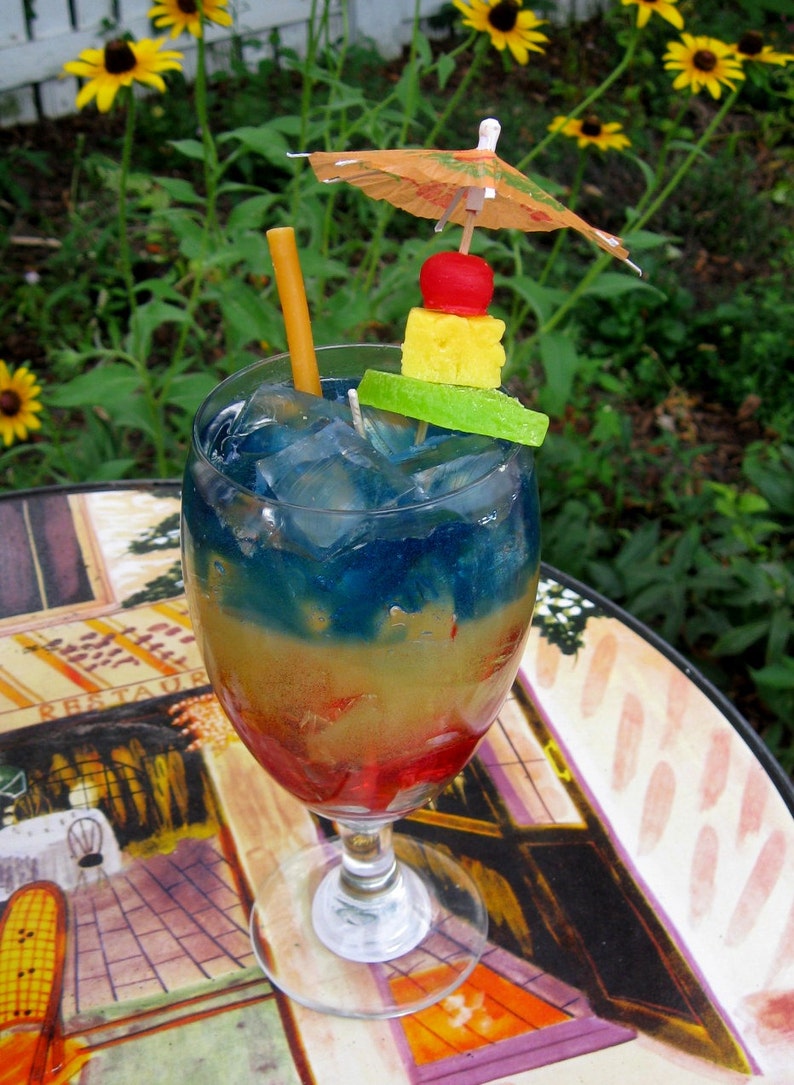 Paradise Tropical Drink Candle Made With Gel Wax Etsy