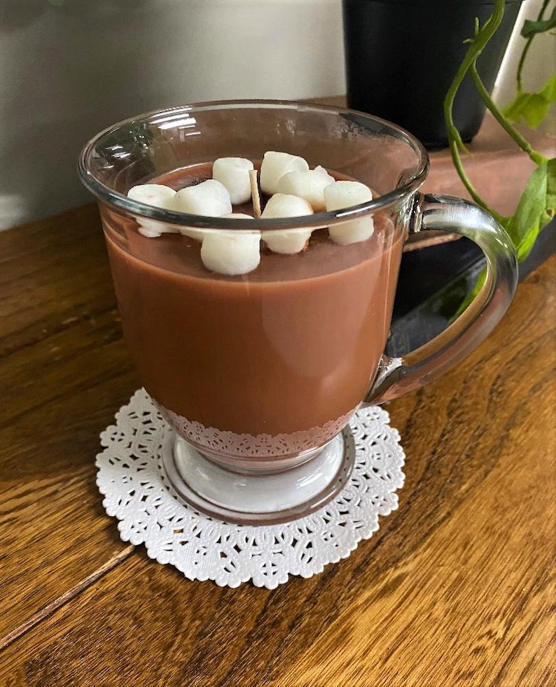 ¡Vela de cera de soja con sabor a chocolate caliente! imagen 5