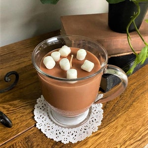 ¡Vela de cera de soja con sabor a chocolate caliente! imagen 3