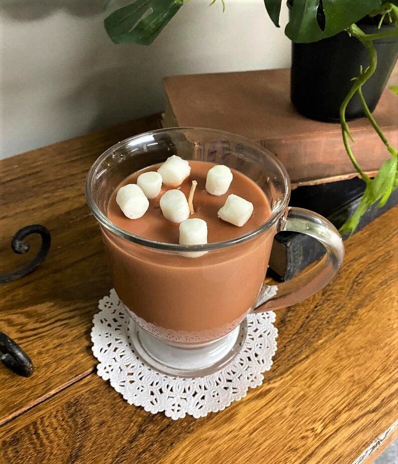 ¡Vela de cera de soja con sabor a chocolate caliente! imagen 3