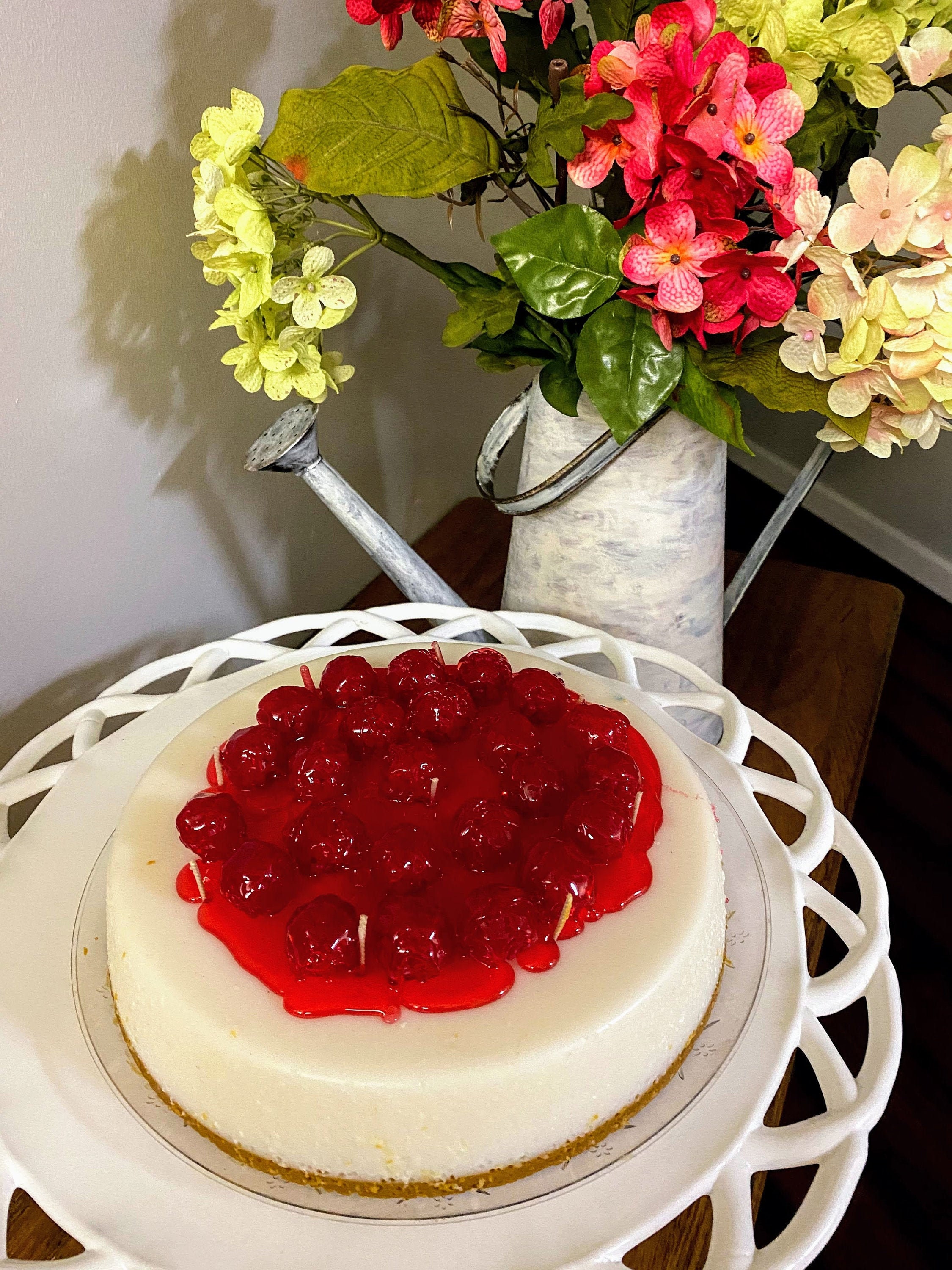 Fresh Red Raspberry Cheesecake Candle 9 Full Size - Etsy