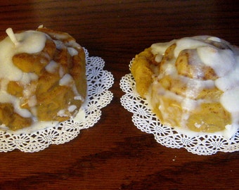 Orange Danish and Cinnabon scented Pastry Soy Candles