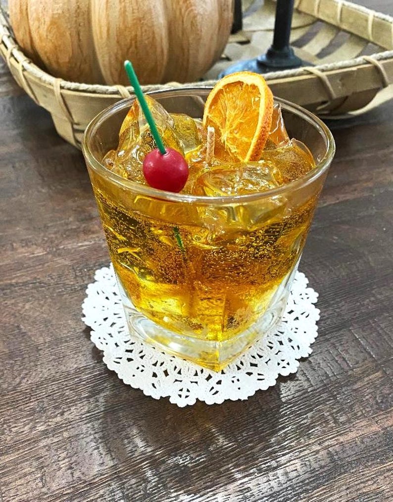 Old Fashion Drink Candle made with Gel Wax image 2