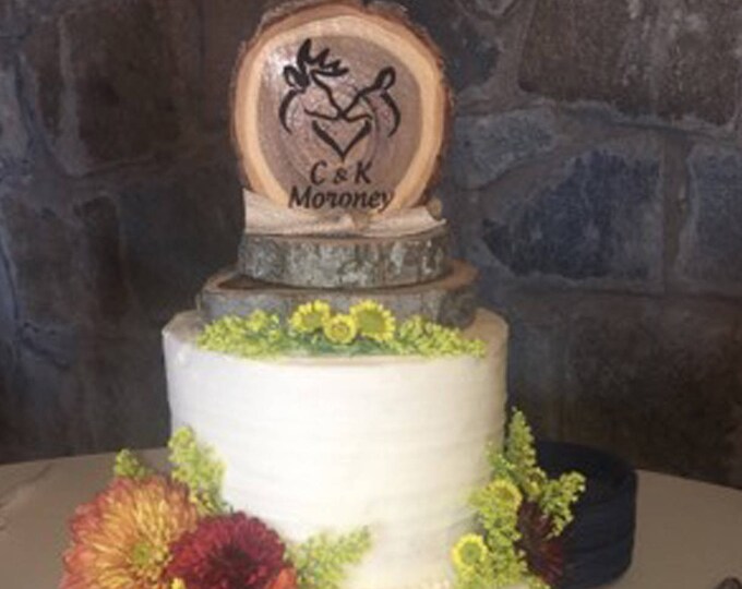 wedding cake toppers hanging