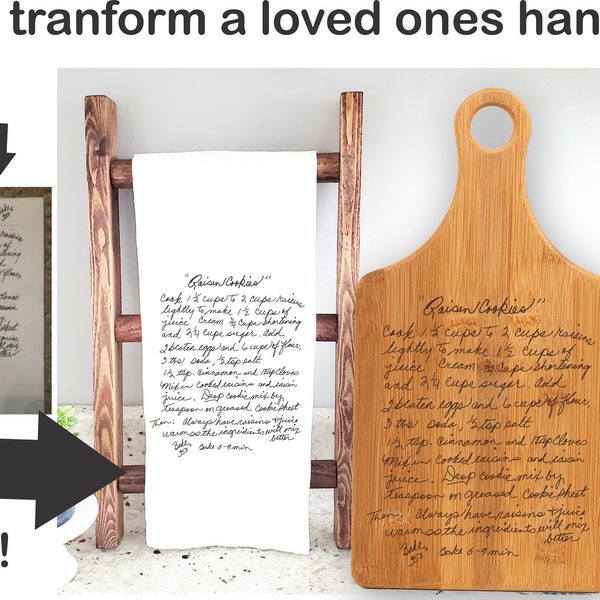Personalized cutting board, preserve loved ones handwriting, handwritten recipe, recipe cutting board, laser engraved