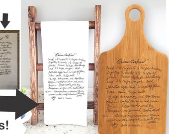 Personalized cutting board, preserve loved ones handwriting, handwritten recipe, recipe cutting board, engraved handwriting, family heirloom