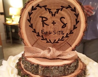rustic cake topper etsy