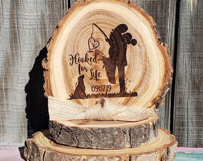 wedding cake toppers hanging