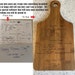 Preserve a family handwritten recipe or message, Handwritten recipe cutting board, handwritten message, Personalized cutting board, heirloom
