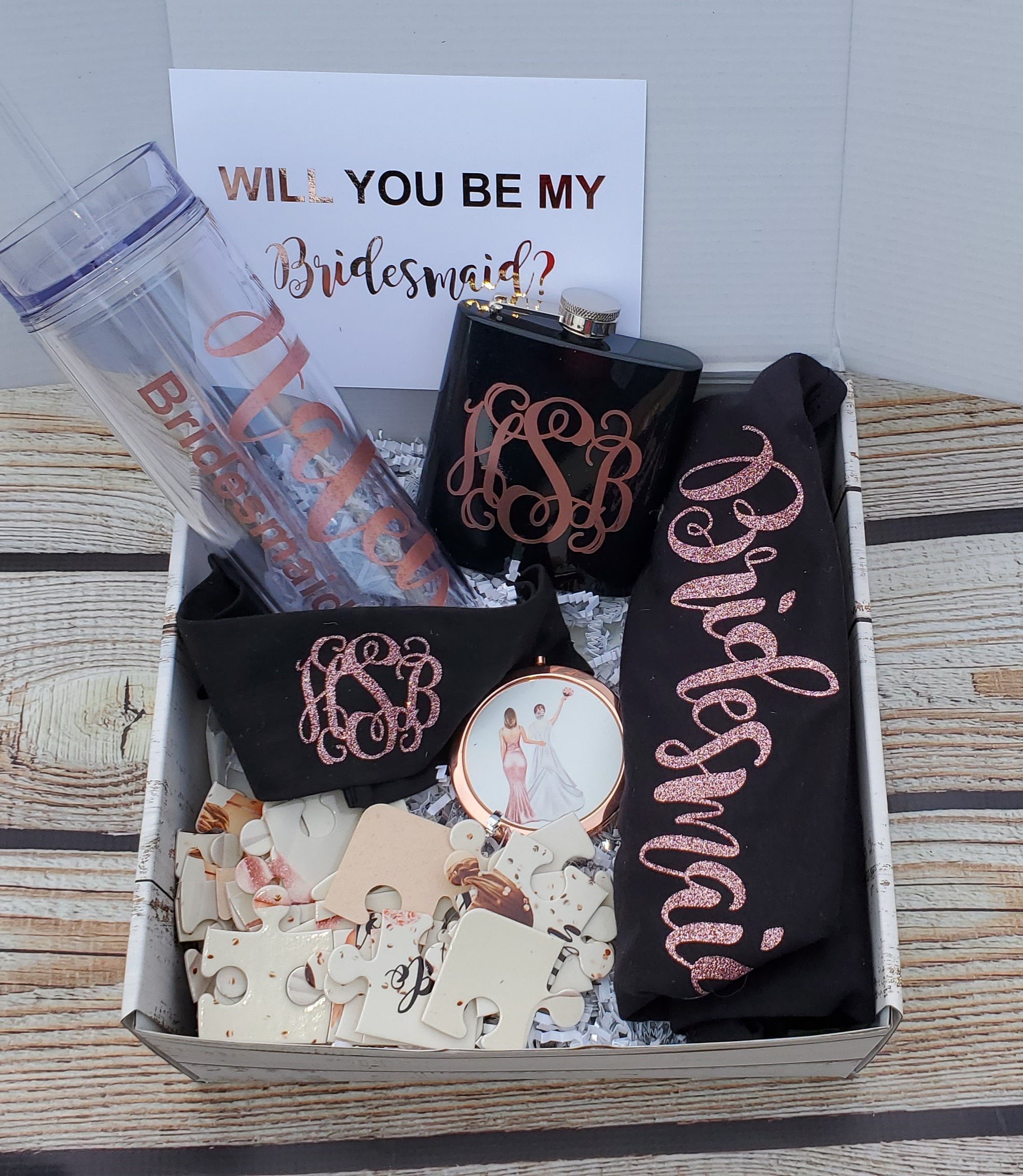 Bridesmaid proposal gift box bridesmaid gift Maid of Honor Etsy