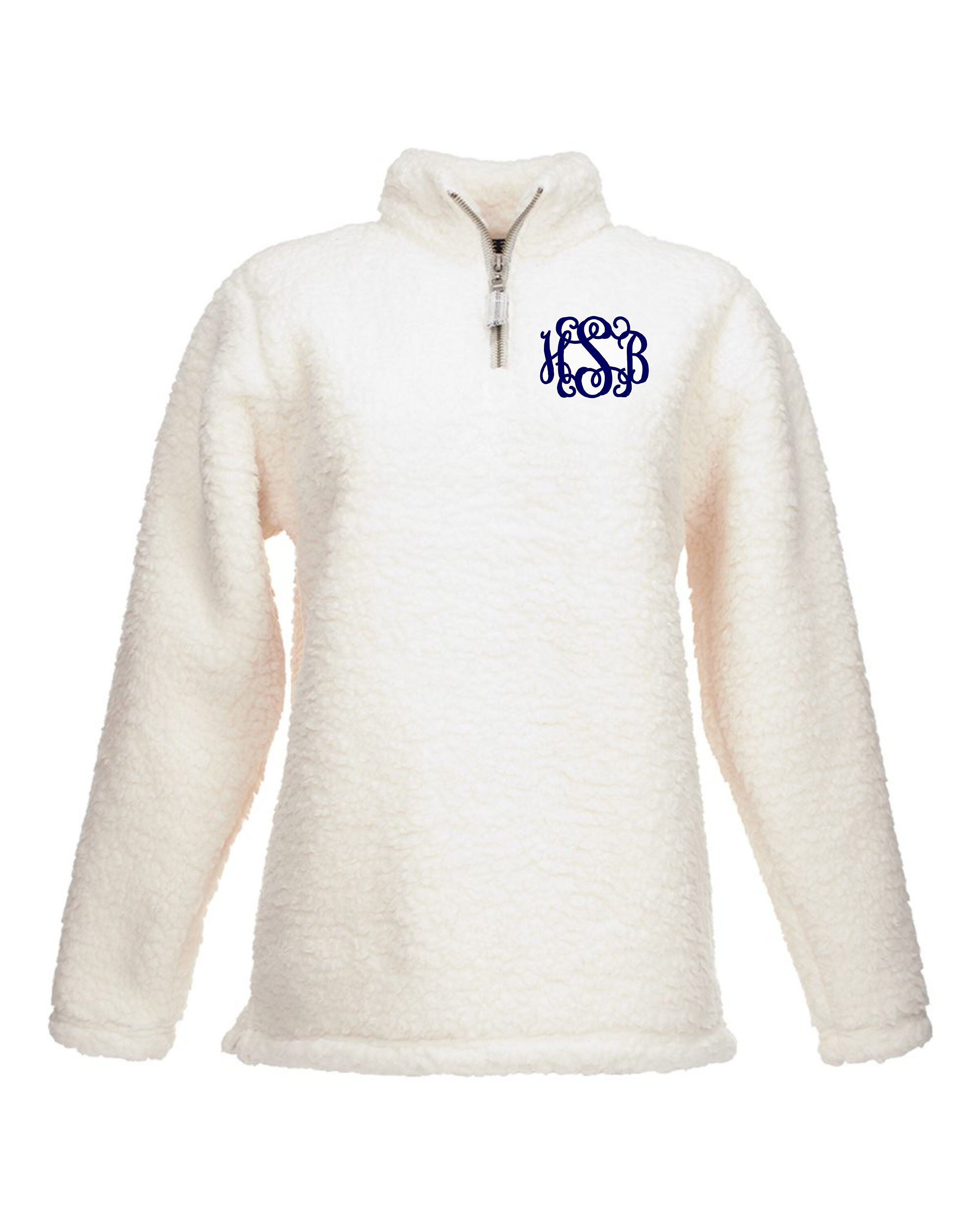 youth monogrammed sherpa pullover